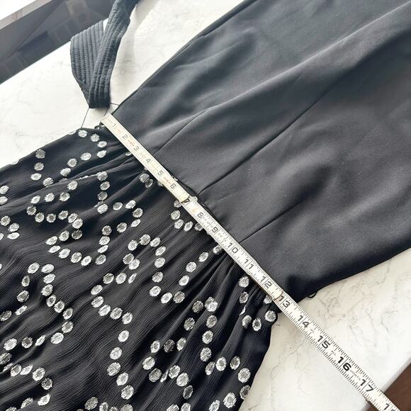 Rebecca Taylor‎ Black Silver Metallic Formal Jumpsuit Women’s Size 2 - Picture 14 of 16